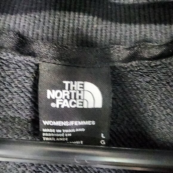 Womens Black The North Face Pullover Crop Sweatshirt 1/4 Zip Long Sleeve Size L - Picture 5 of 10